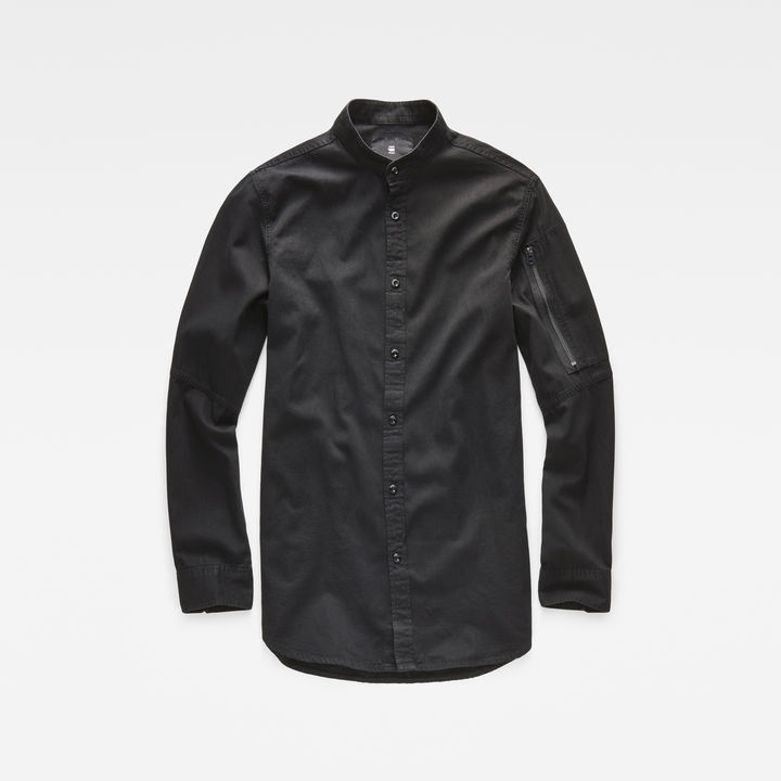 Stalt C-Less Zip Long Denim Shirt | Dark blue | G-STAR® US