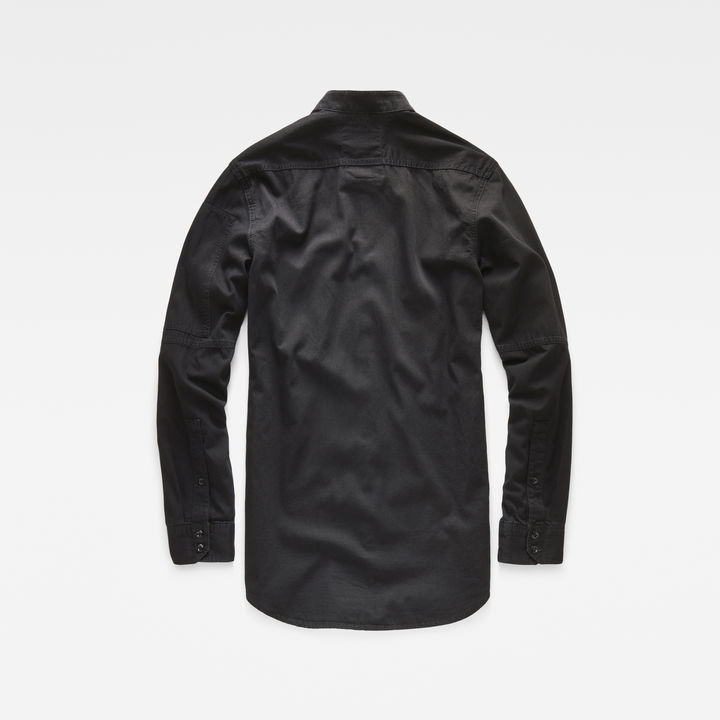 Stalt C-Less Zip Long Denim Shirt | Dark blue | G-STAR® US