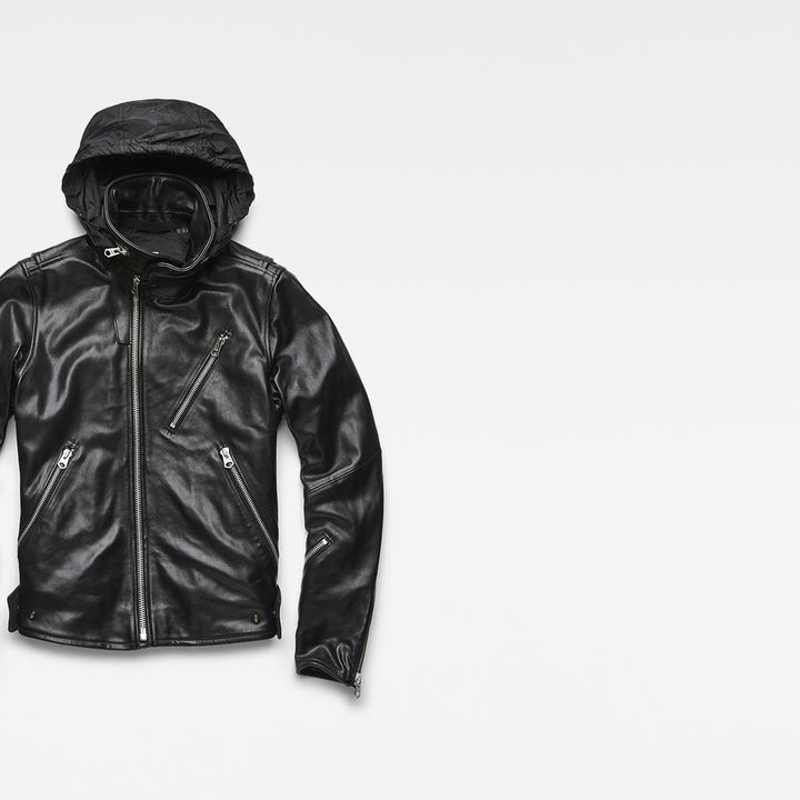 Empral 3D Leather Jacket Black G STAR CA