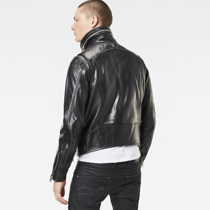 Empral 3D Leather Jacket Black G STAR US