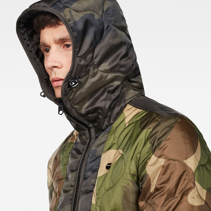 Edla Padded Hooded Overshirt Green G STAR IT