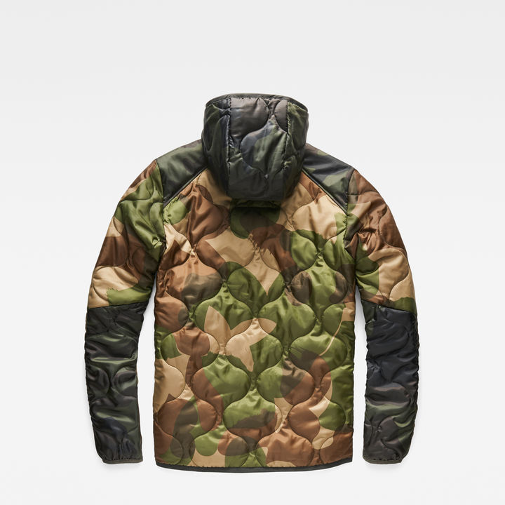Edla Padded Hooded Overshirt Green G STAR GB