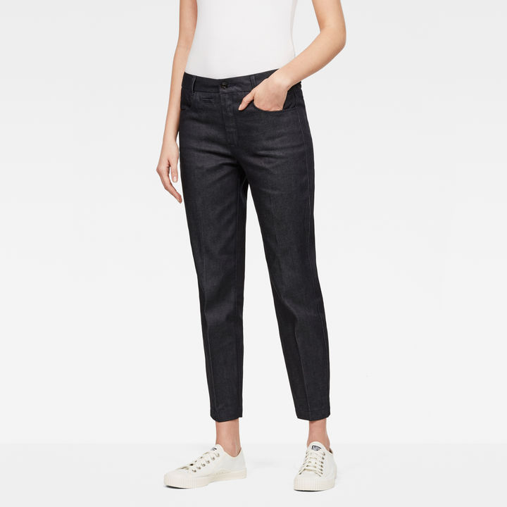 D-Staq Mid-Waist Skinny Ankle Chino | Dark blue | G-STAR® CY