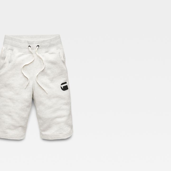 Core Stripe Loose Sweatshorts White G STAR EE