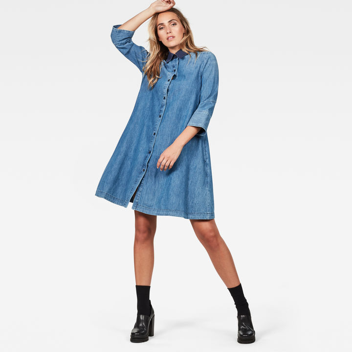 Deline Dress Medium blue G STAR US
