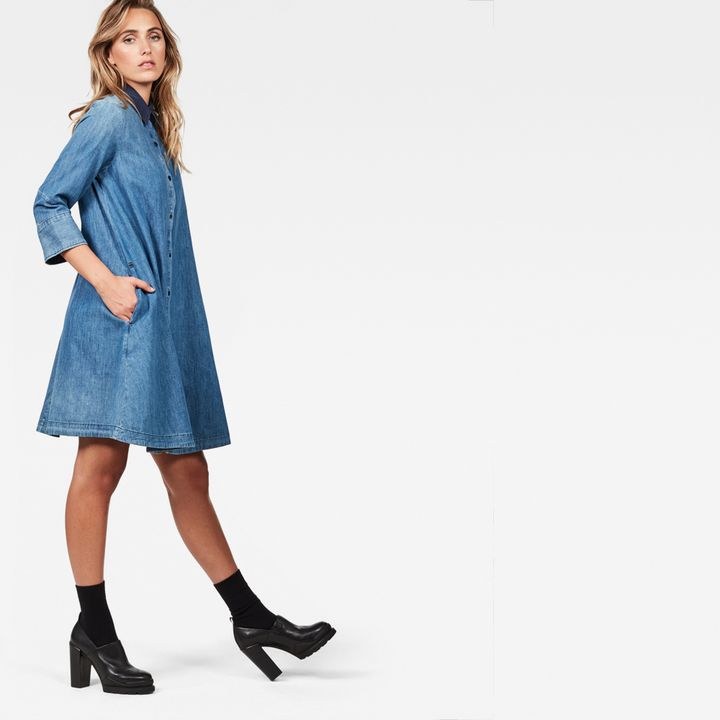 Deline Dress Medium blue G STAR KR