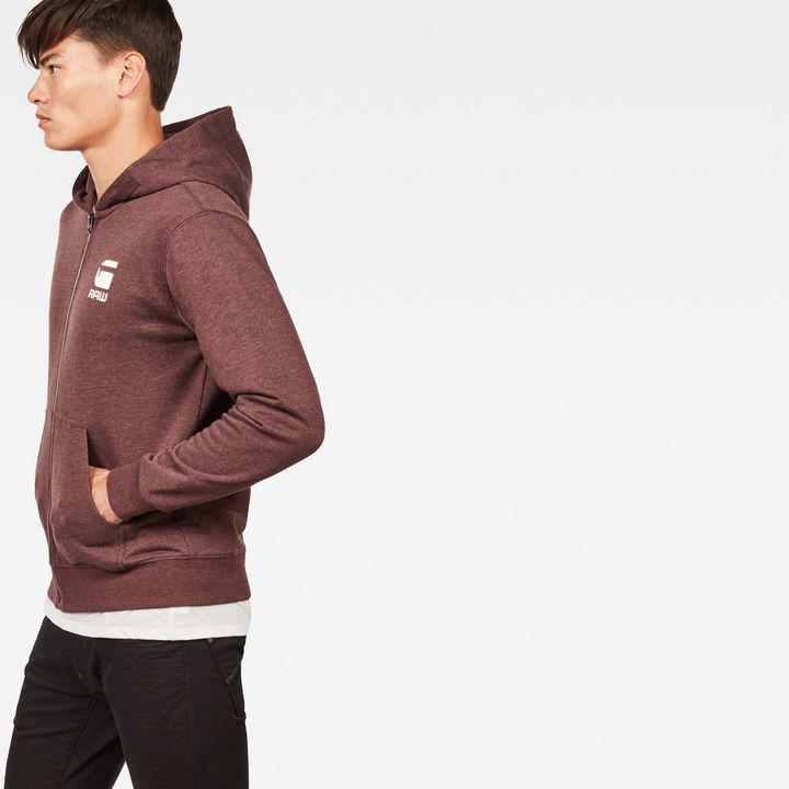 Doax Hooded Zip Thru Sweater Purple G STAR SA