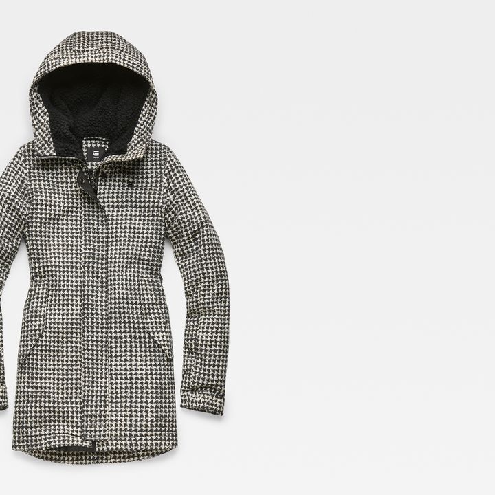Rovic slim padded teddy parka shop