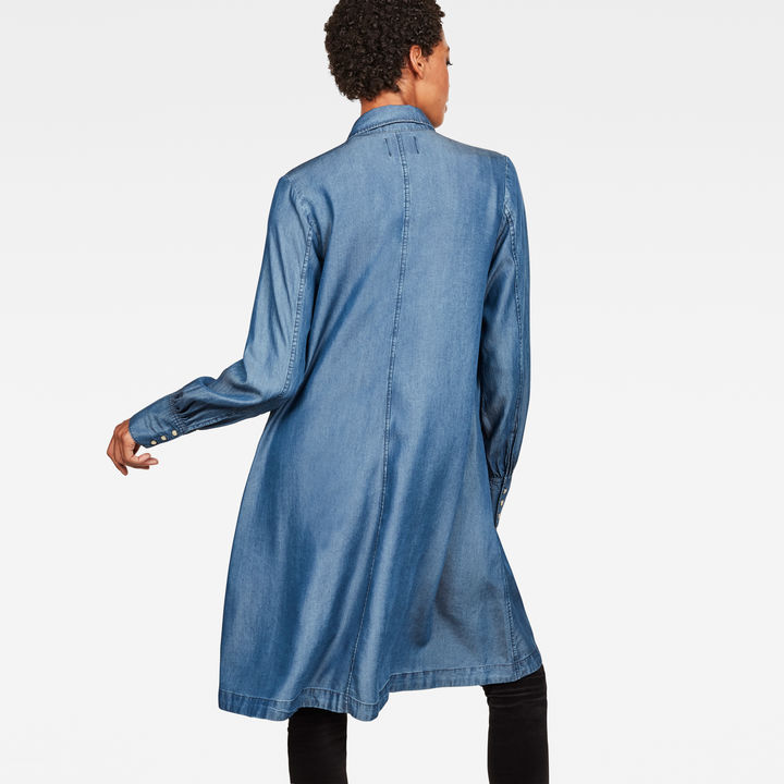Deline Frill Dress Medium blue G STAR DK