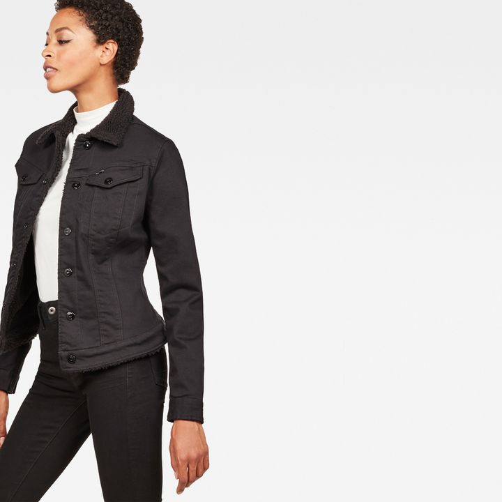 3301 Slim Sherpa Jacket Black G STAR AU