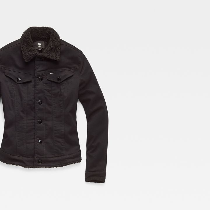 3301 Slim Sherpa Jacket Black G STAR HK