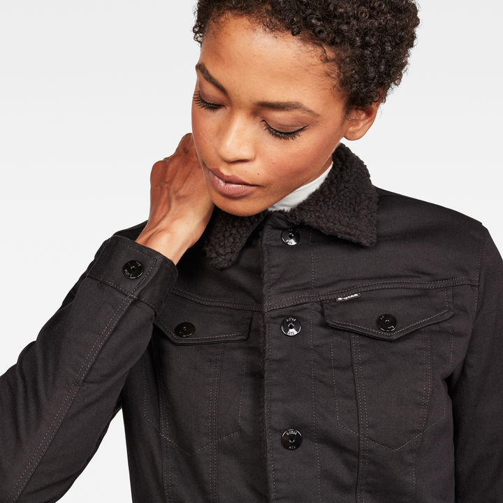 G star 3301 slim sherpa jacket store
