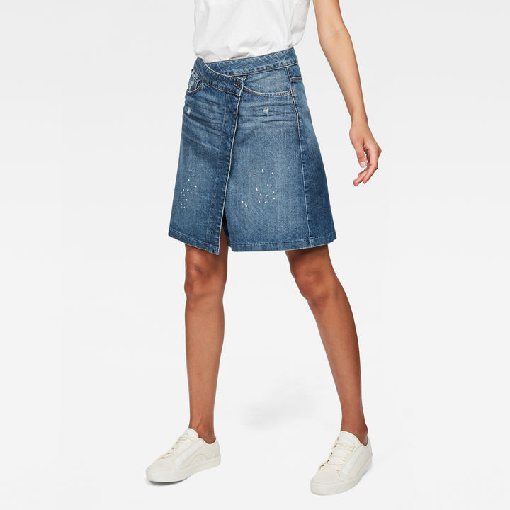 G-star arc denim wrap skirt clearance