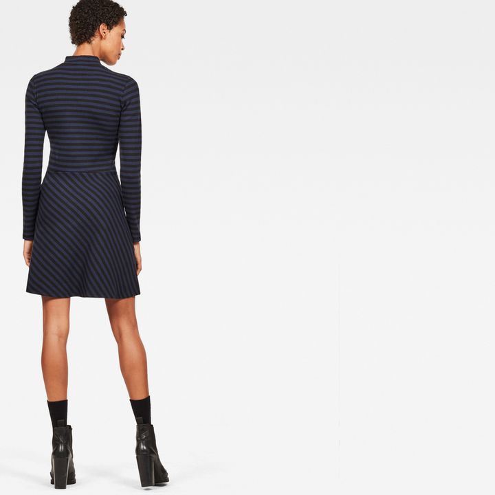 Xinva slim flare funnel dress store