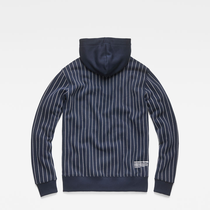 Core Hooded Pinstripe 1 Sweat Dark blue G STAR US