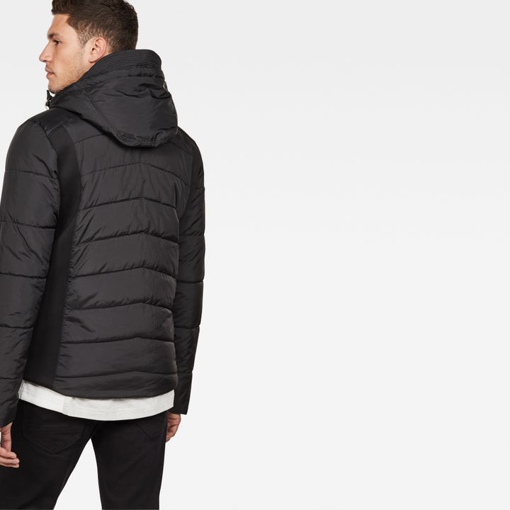 Motac Quilted Hooded Jacket Black G STAR CA