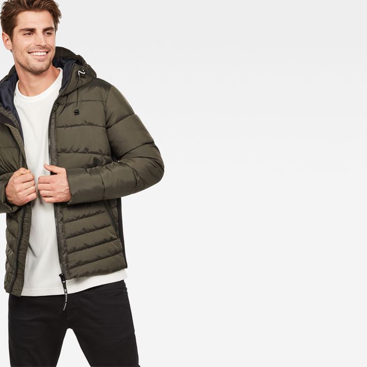 Motac Quilted Hooded Jacket Grau G STAR CH