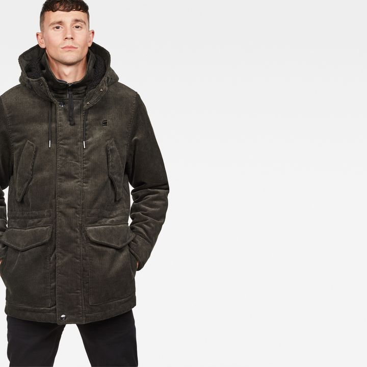Vodan Teddy Padded Hooded Jacket Grey G STAR IL