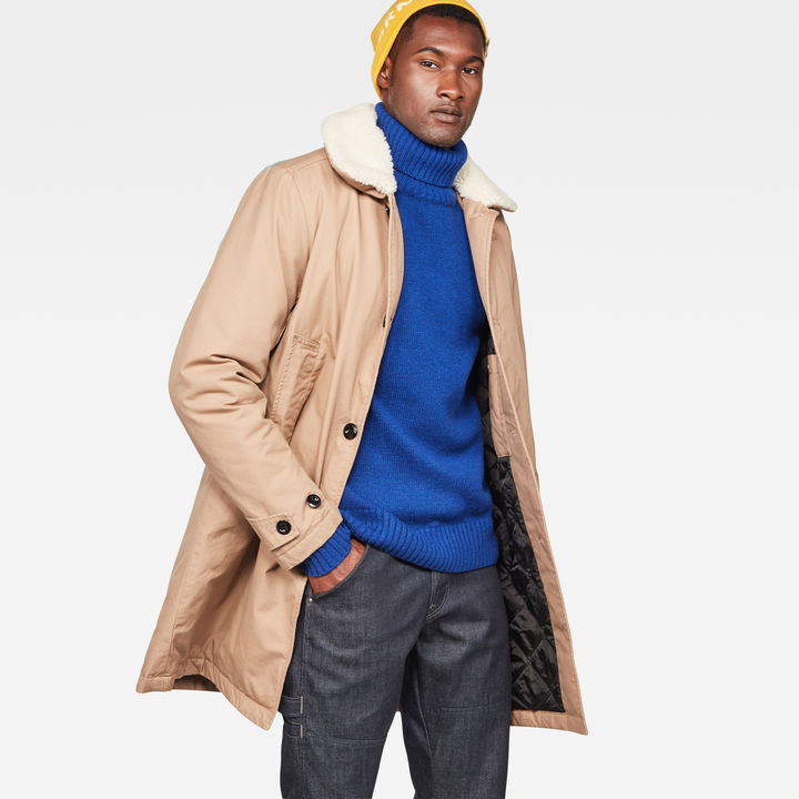 Garber Canvas Teddy Overcoat Brown G STAR TW