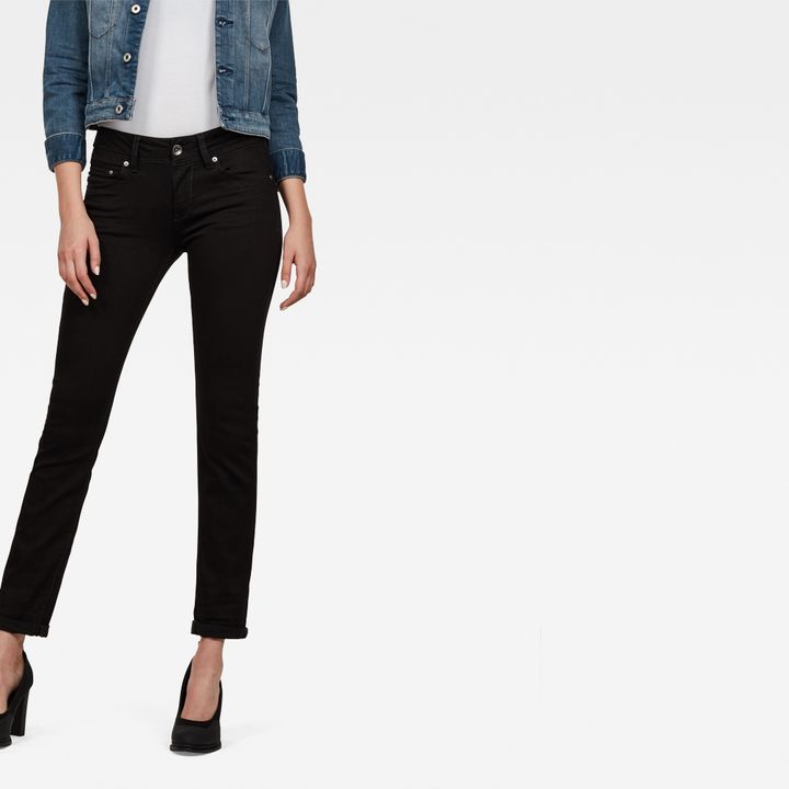 Midge Saddle Straight Jeans Black G STAR CA