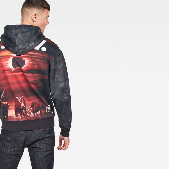 Cyrer Eclipse Hooded Sweat Black G STAR US