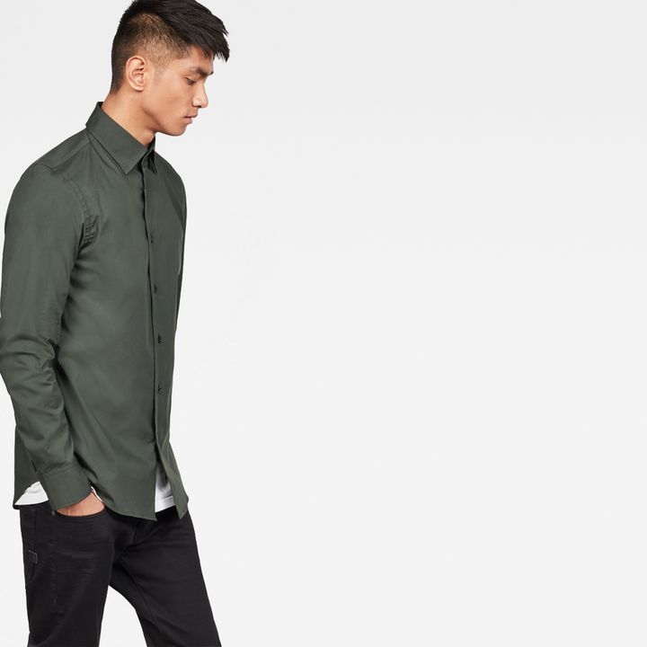 Core Super Slim Shirt Green G STAR PL