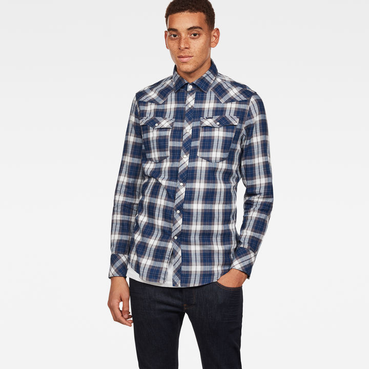 3301 Slim Shirt Dark blue G STAR CA