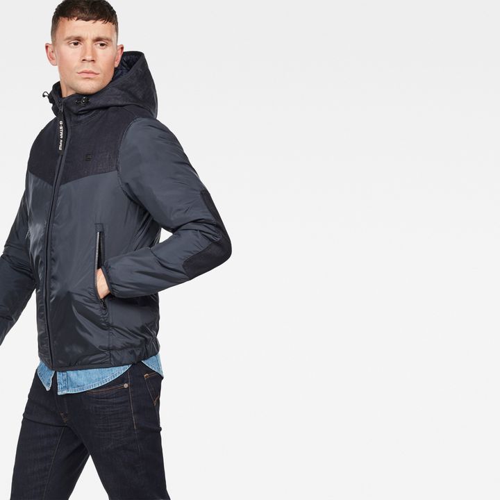 Setscale Hooded Overshirt Dark blue G STAR US