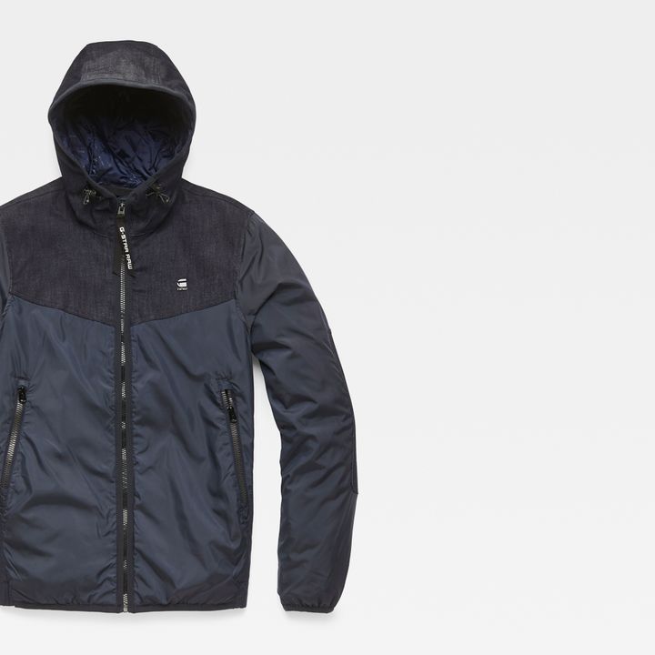 Setscale Hooded Overshirt Dark blue G STAR US