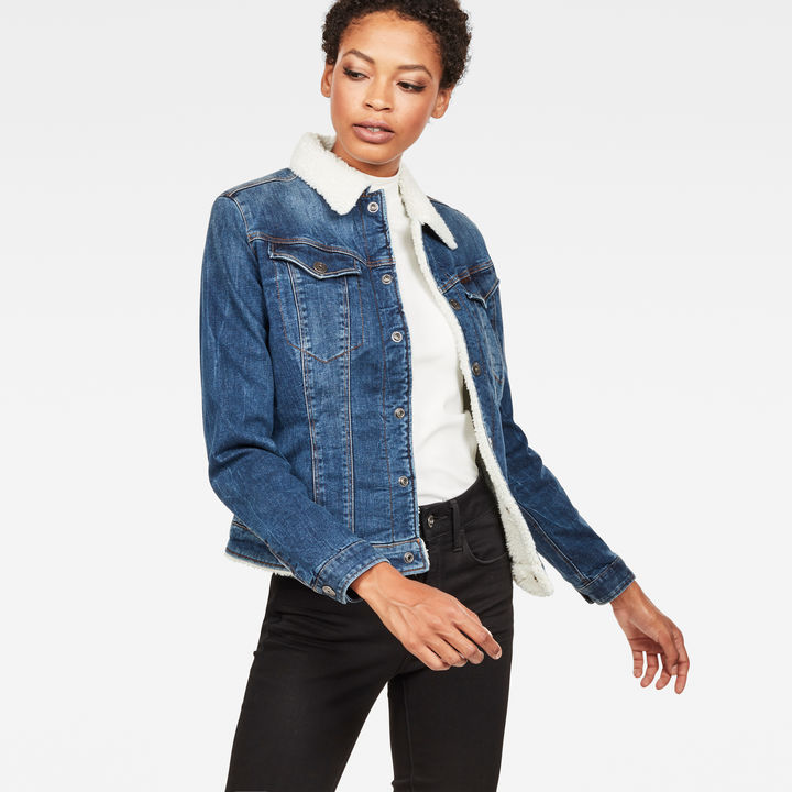 3301 Slim Sherpa Jacket Medium blue G STAR CA