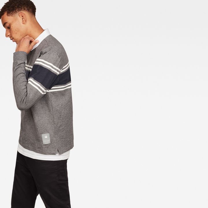 Swando Block Rugby Polo Grey G STAR US