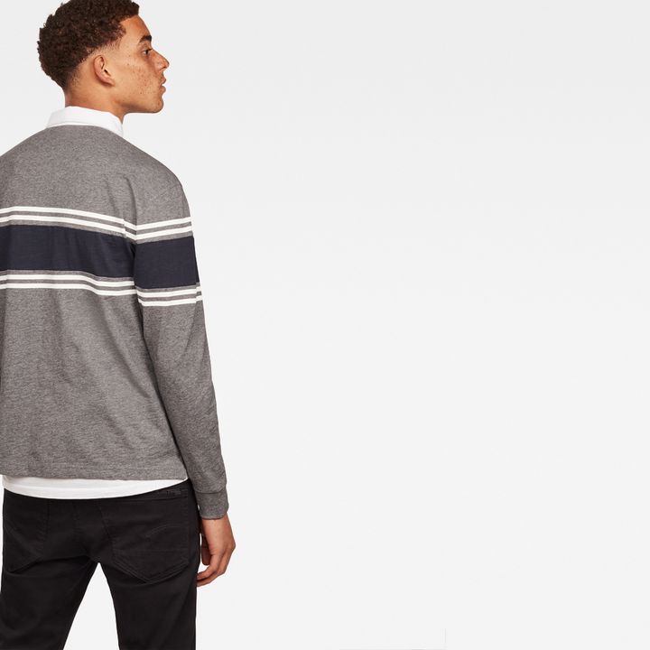 Swando Block Rugby Polo Grey G STAR US