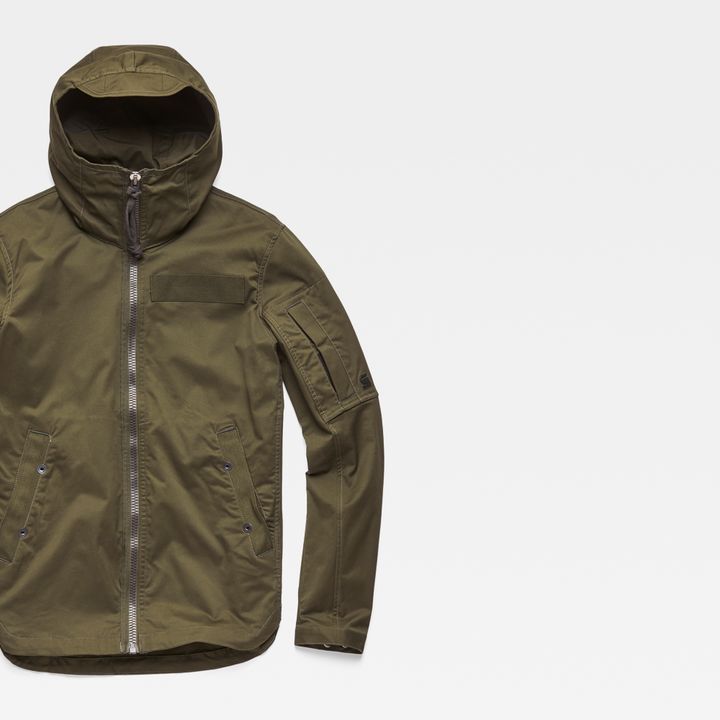 Batt Hooded Overshirt | Green | G-STAR® JP
