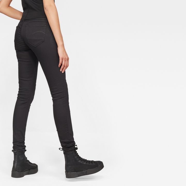 トップ D-Staq 5-Pocket Mid Skinny Jeans | Black | G-STAR® US パンツ