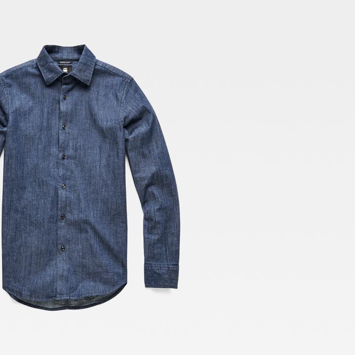 Core Super Slim Shirt Dark blue G STAR CA