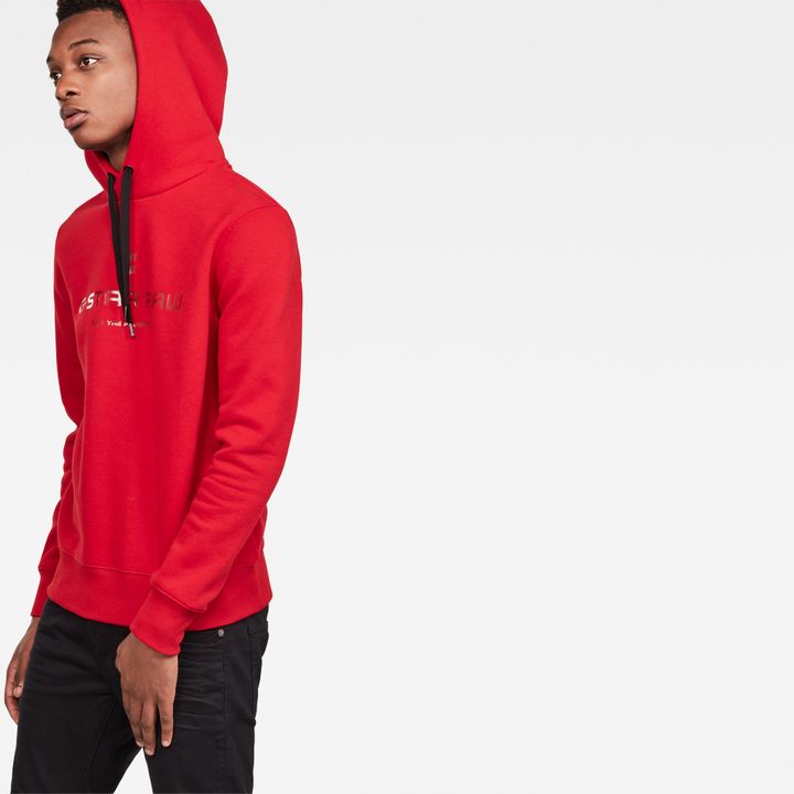G star red hoodie discount
