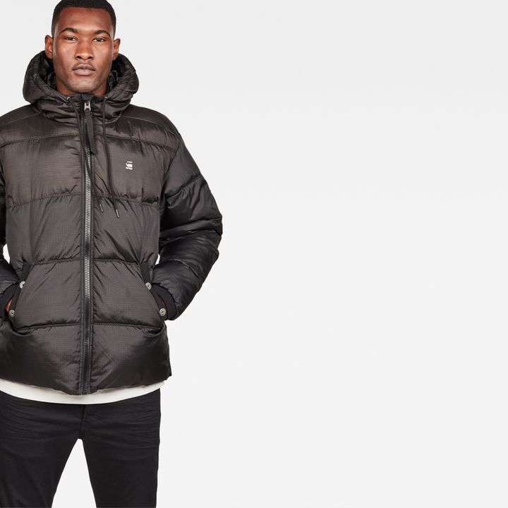 Swando Block Hooded Jacket Black G STAR AE