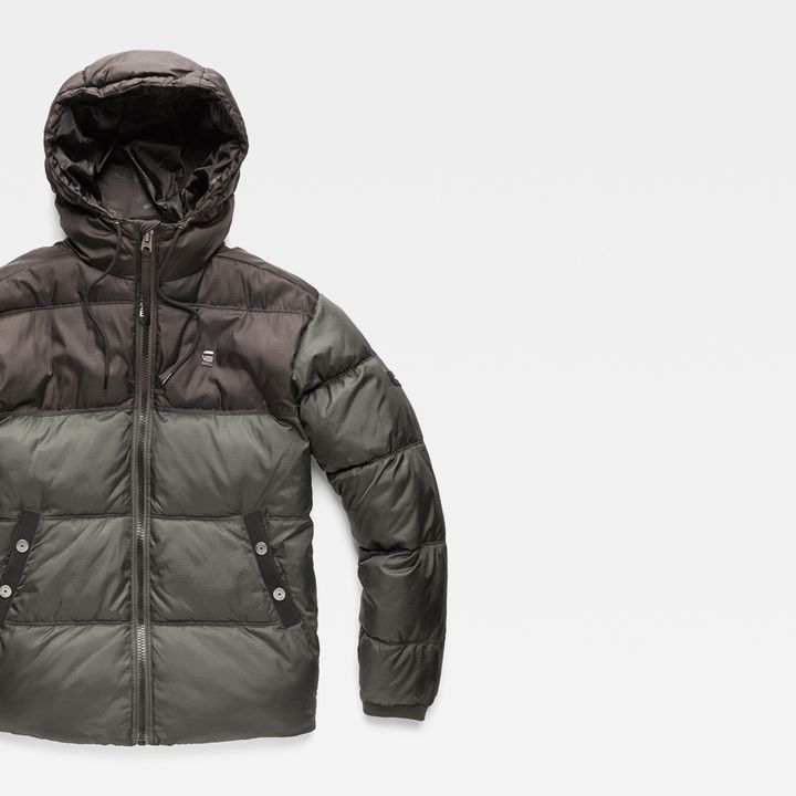 Swando Block Hooded Jacket Grey G STAR ES