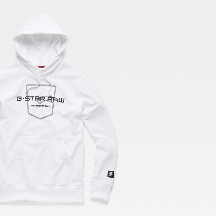 Graphic 33 Core Hooded Sweat White G STAR ZA