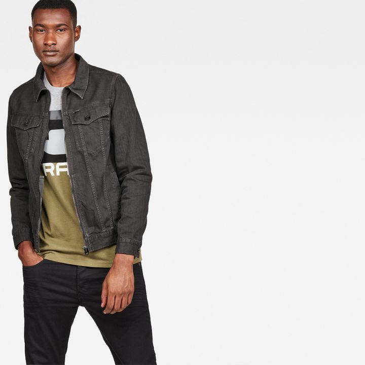 3301 Zip Slim Jacket Grey G STAR ZA