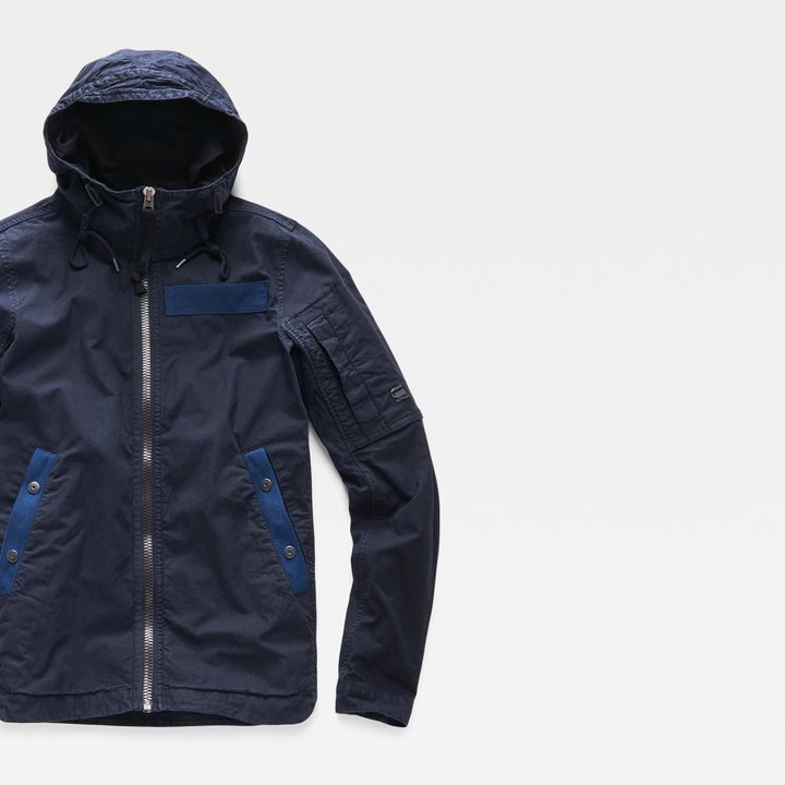 Batt Hooded Overshirt Dark blue G STAR US