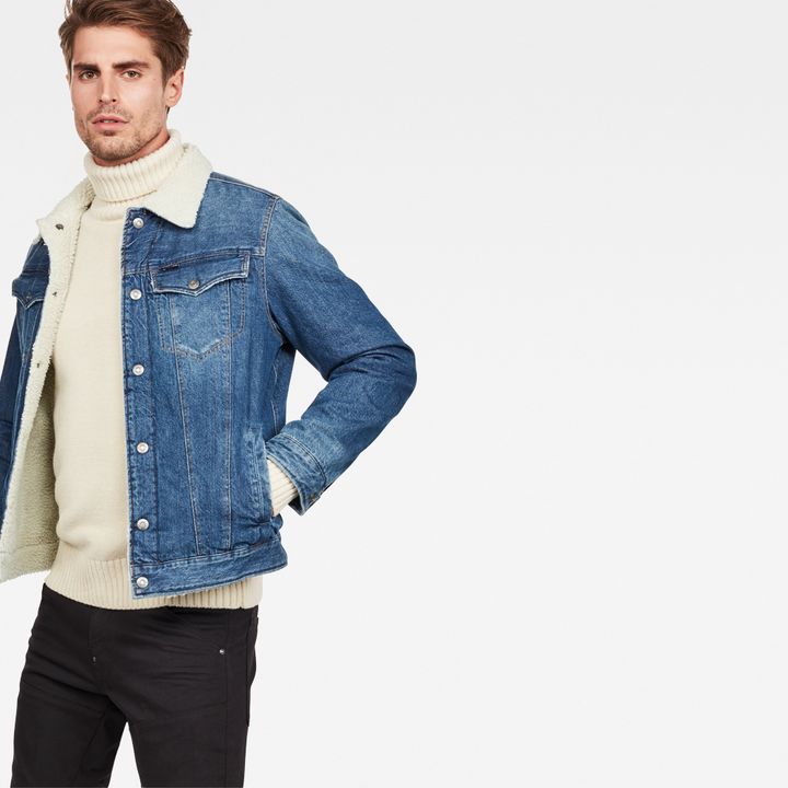 G star slim sherpa jacket on sale