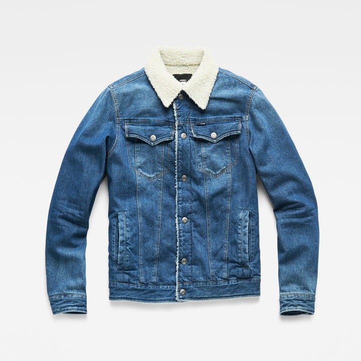 3301 Slim Sherpa Jacket Medium blue G STAR AU
