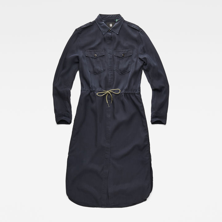 Rovic maxi shirt dress l s Dark blue G STAR CA