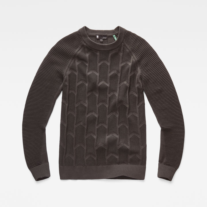 Suzaki Biker Knitted Sweater Grey G STAR TW