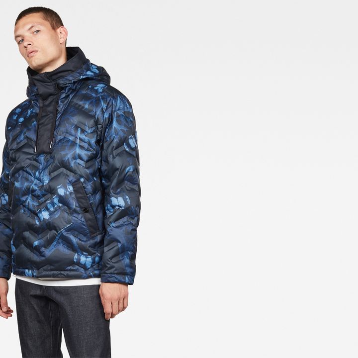 Attacc Hooded Down Anorak Dark blue G STAR GB