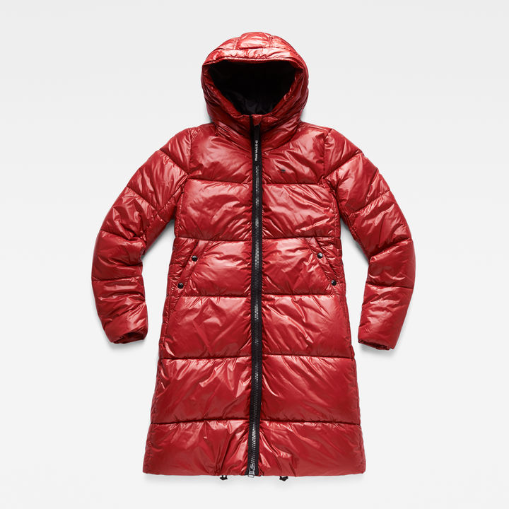 Whistler Hooded Quilted A line Jacket Red G STAR DE