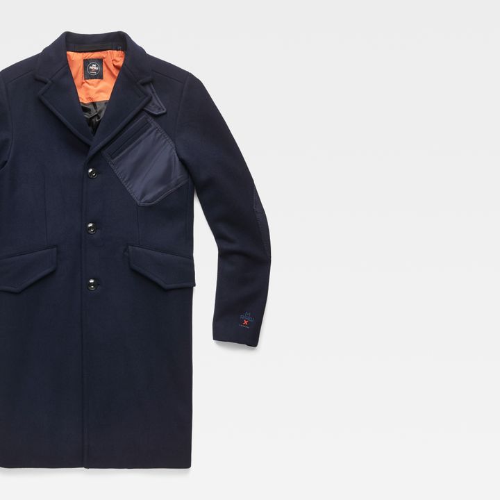 MAXRAW III Varve Wool Coat Dark blue G STAR AE