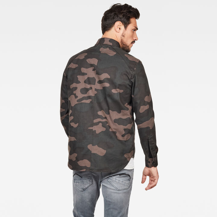 Lecite Straight Shirt Brown G STAR NL