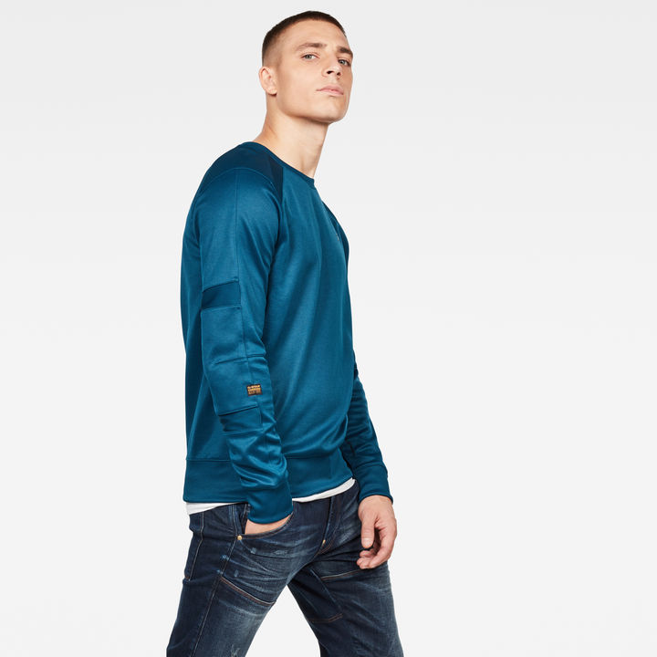 Motac Slim Sweater Medium blue G STAR AU